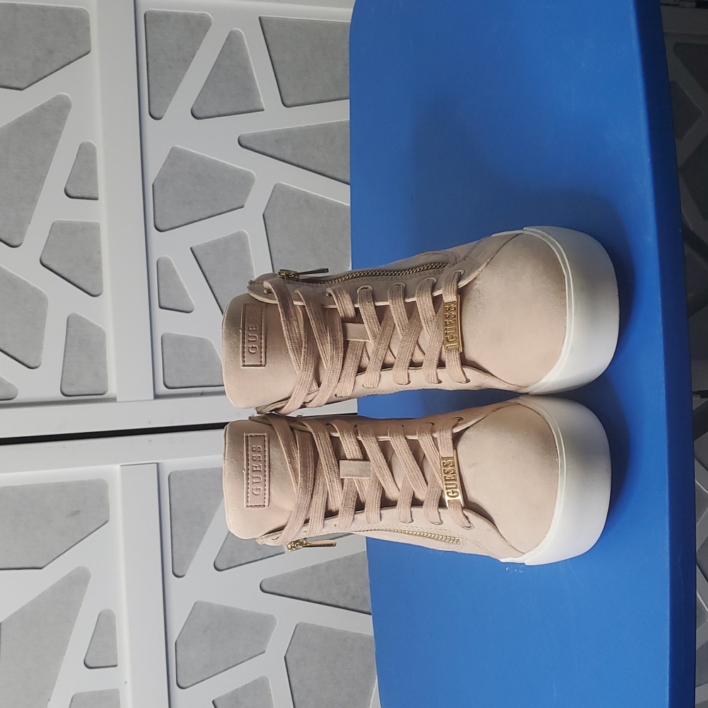 Women's Pink High-Top Sneakers - Picture 6 of 6